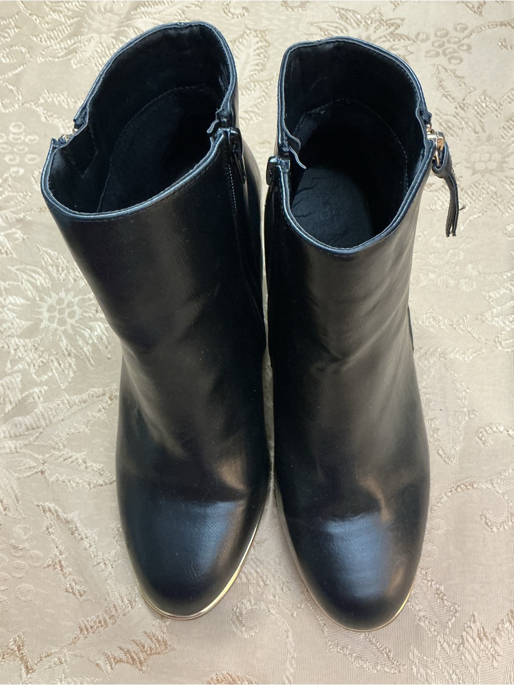 Black Women's Ankle Boots - Sleek Zip Closure